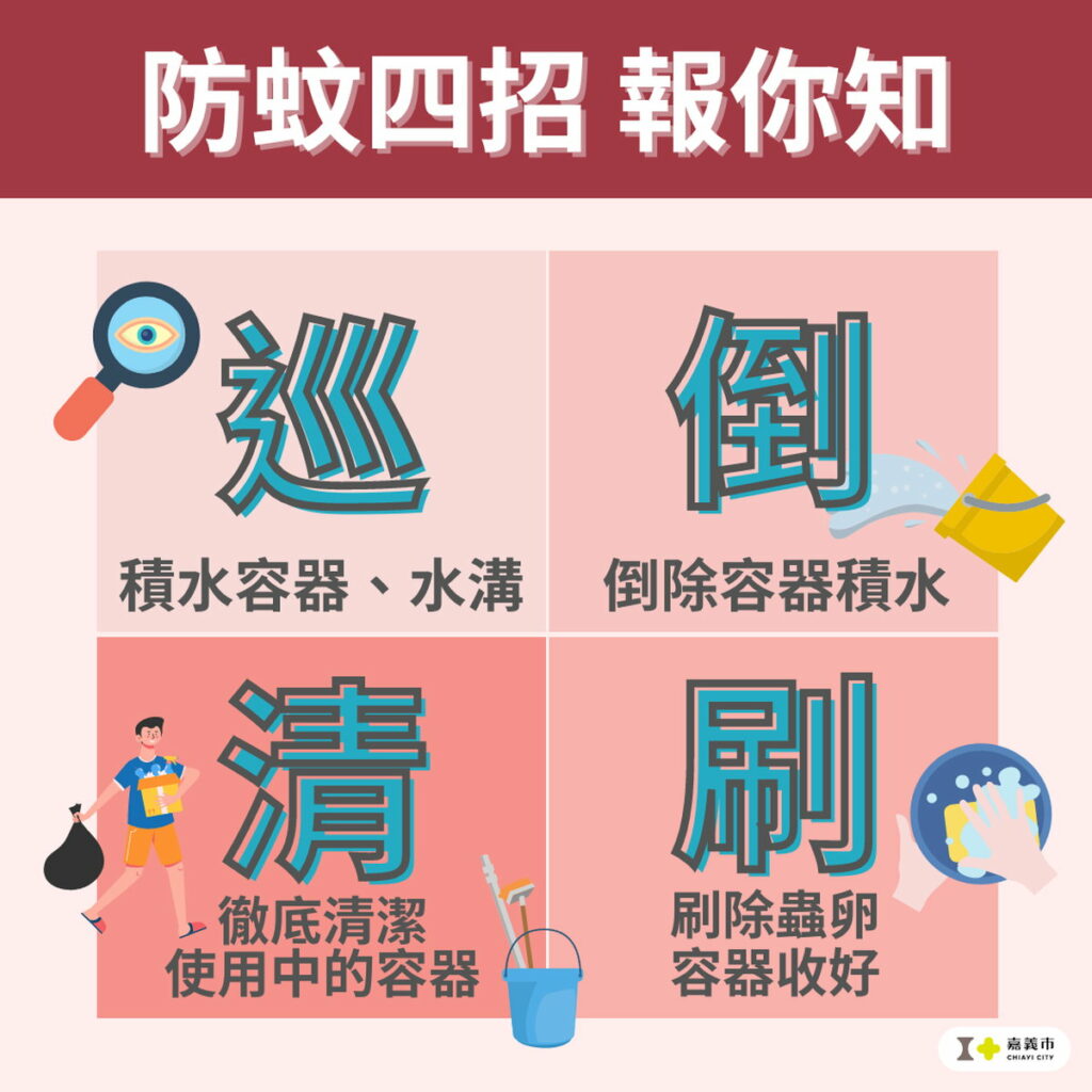 降雨後應落實巡倒清刷防蚊