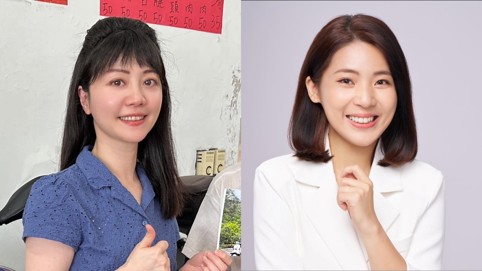 高嘉瑜(左)與徐巧芯(右)為進口蛋開戰。翻攝兩人臉書