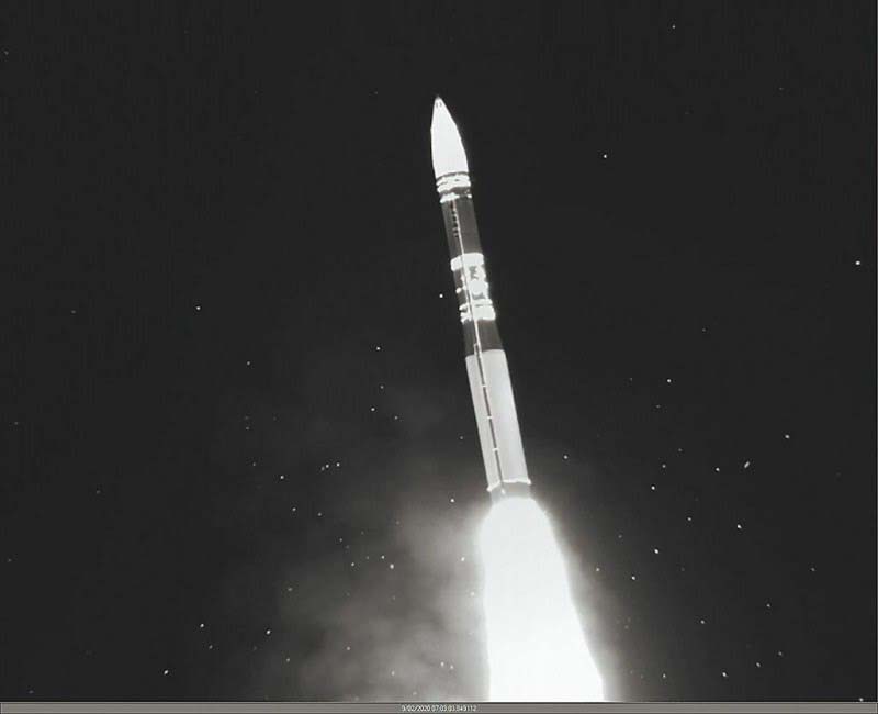 美軍義勇兵3型洲際彈道飛彈試射。圖為2020年9月2日試射實況。圖/取自美國國防部官網