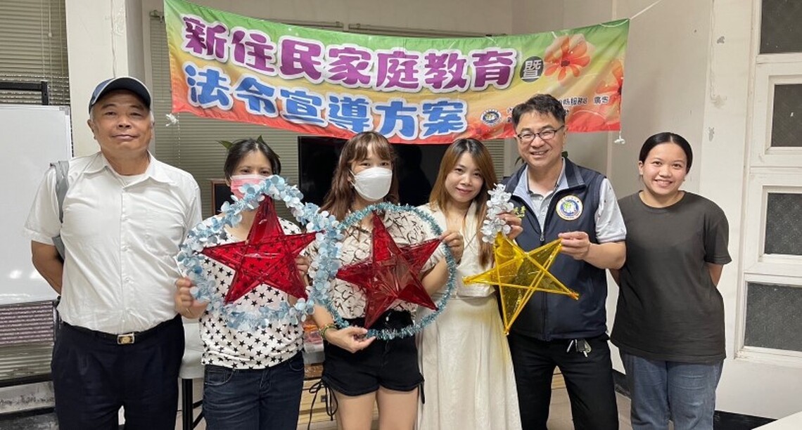 手作星星燈籠 移民署攜手新住民點亮反賄選