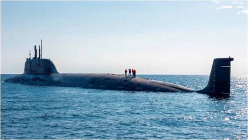 俄羅斯海軍「亞森-M」級核潛艇「喀山號」。圖/取自俄羅斯國防部網站
