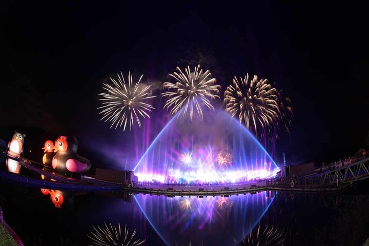 「2023花蓮紅面鴨FUN暑假」以紅面鴨和部落守護神貓頭鷹作為主視覺。 圖:花蓮縣政府觀光處/提供