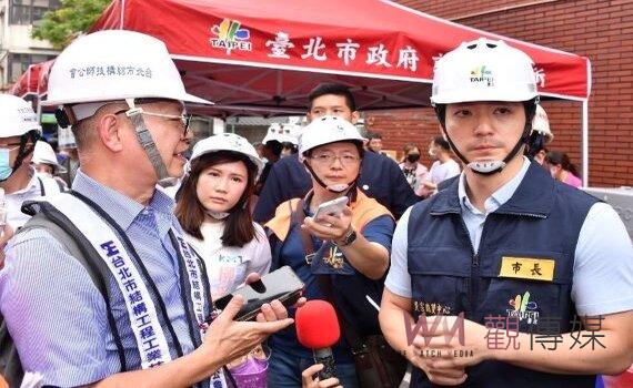 再赴北市大直街視察民宅傾斜  蔣萬安：市府設資訊專區即時揭露訊息