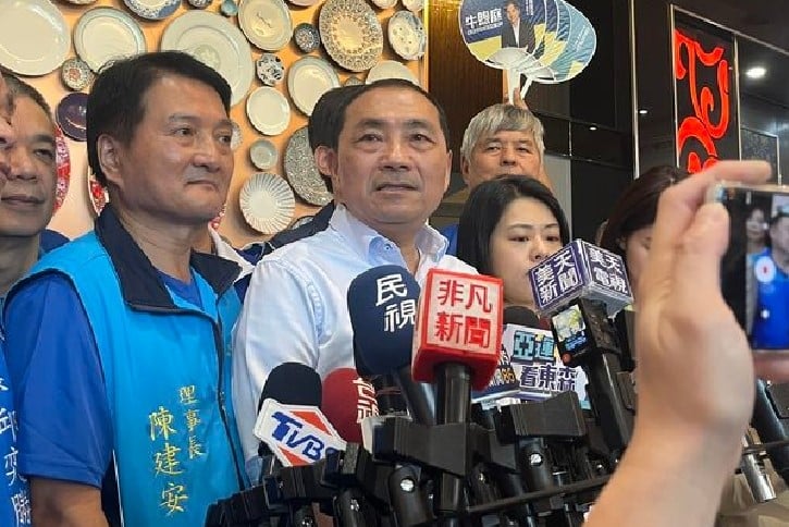  侯友宜今日上午赴桃園嘉義同鄉會活動。侯辦提供