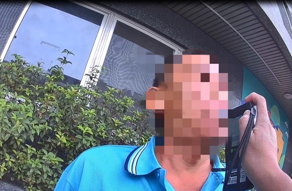 ▲圖說:無牌照車輛迎面駛來,員警攔查後再逮酒駕累犯 (圖/台中市政府提供)