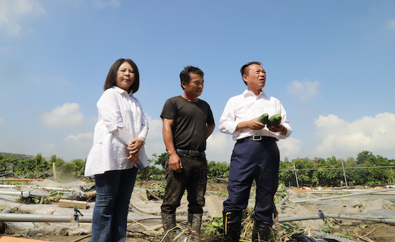 0910暴雨衝擊嘉縣產業受災滿目瘡痍　翁章梁勘災：補償、盡快排除