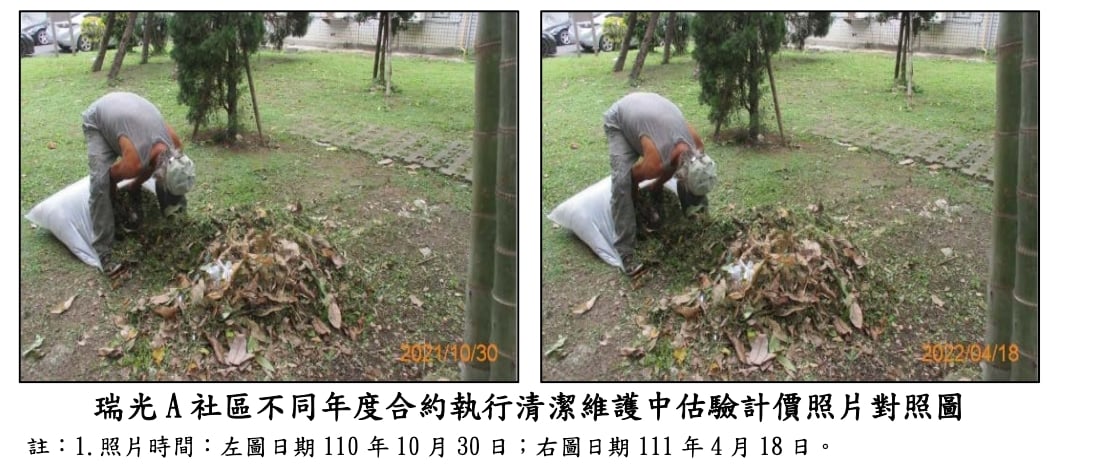 廠商提供同一張照片、分不同年度請款,北市都發局竟照單全收。翻攝審計部報告