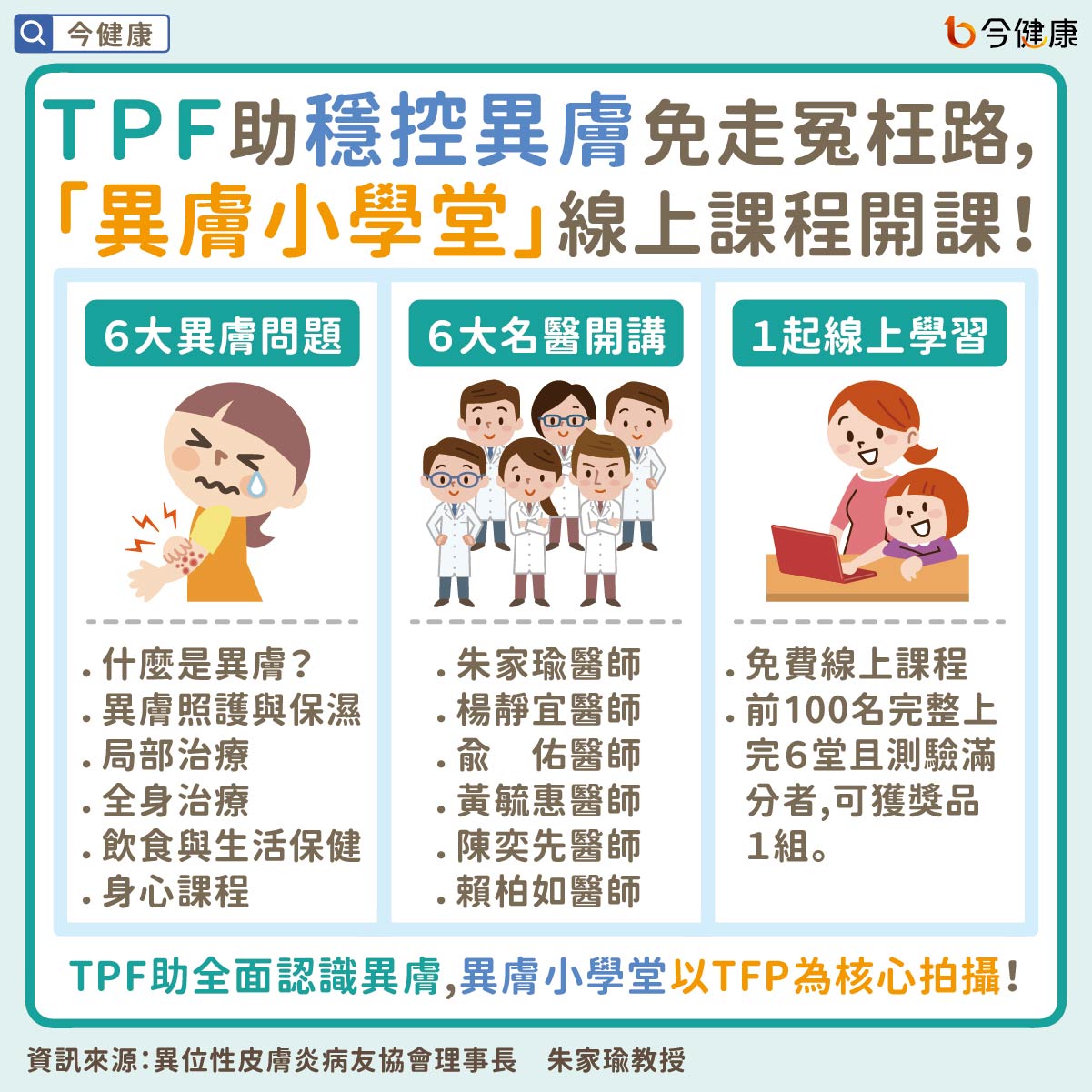 #朱家瑜 #治療型衛教 #TPF #異位性皮膚炎 #異膚