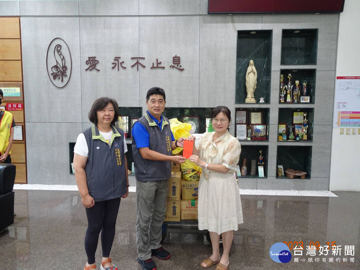 台電台中供電區營運處將義賣所得及物資捐助瑪利亞基金會霧峰教養家園。