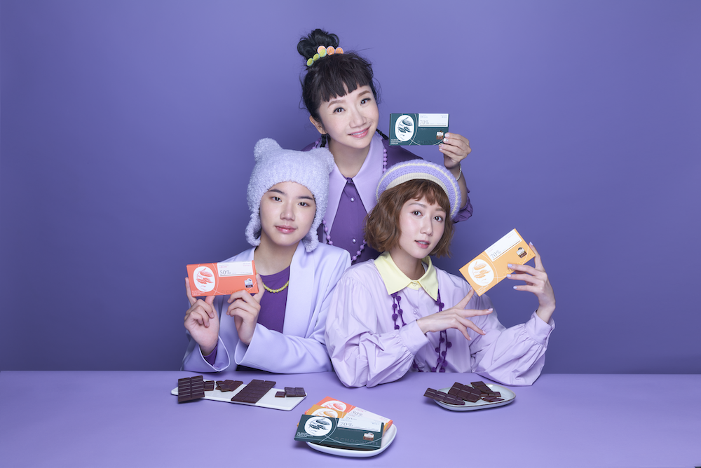 ORIGIN品牌大使陶晶瑩分享「巧克力婚姻哲學」,提到自己從未吃過這麼多種風味別緻的巧克力。(圖片提供:ORIGIN)