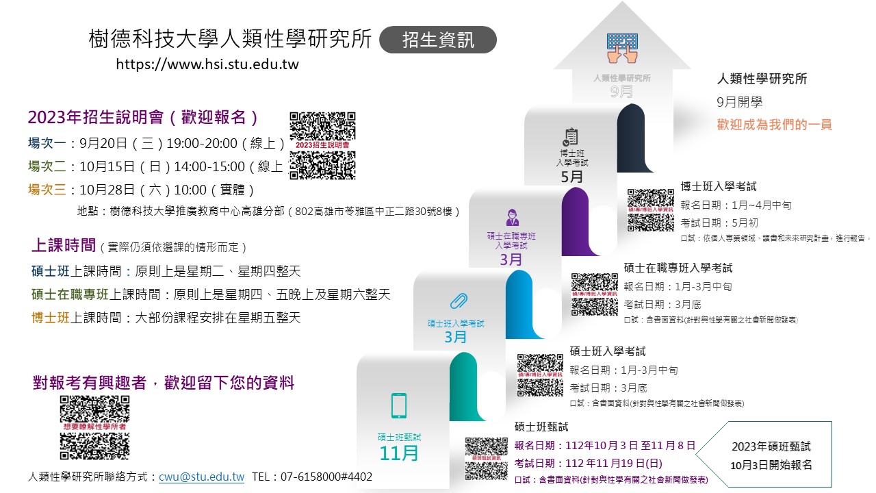 ▲「2023人類性學研究所碩班甄試招生說明會」海報(記者王苡蘋翻攝)