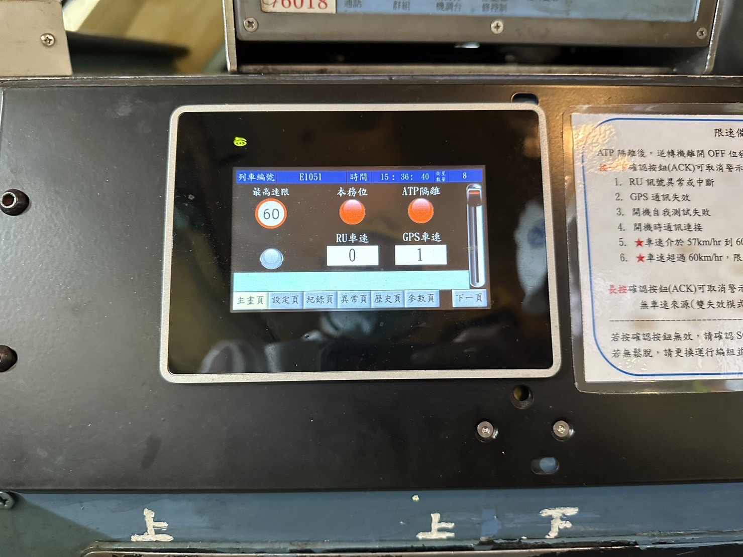 臺鐵強化行車安全 列車限速備援系統 已於8月上線啟用