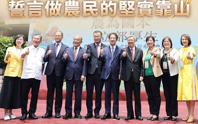 農業部長陳吉仲進口蛋爭議已衝擊民進黨總統參選人賴清德選情。圖/賴清德臉書