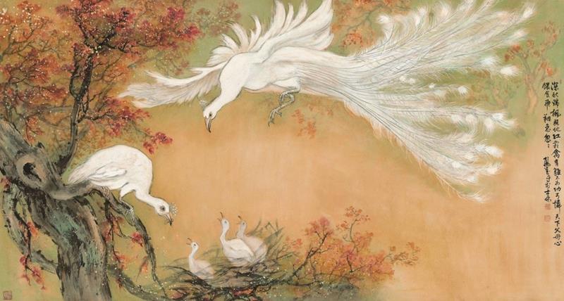 彩墨畫家陳麗雀育雛圖--日月麗天陳麗雀彩墨畫展於9月24日起在國父紀念館逸仙藝廊展出