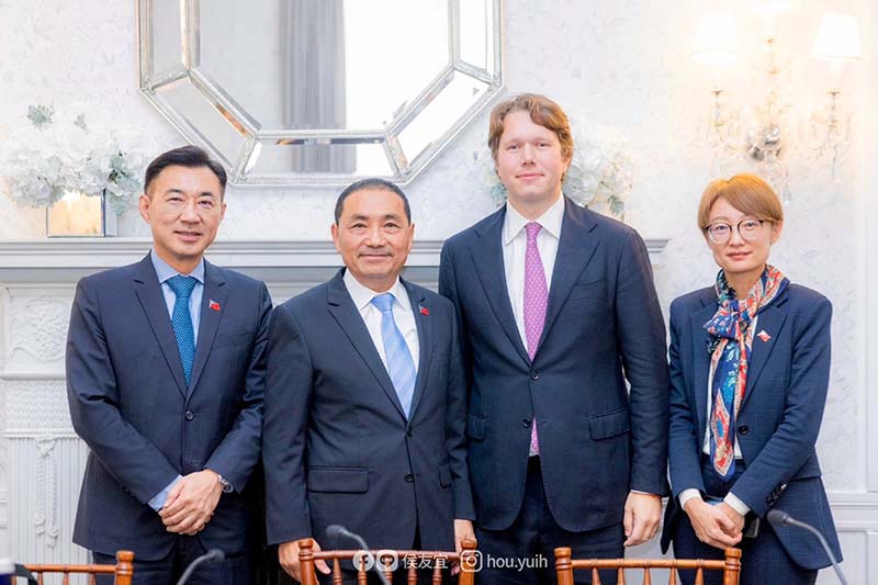 國民黨總統參選人侯友宜前往美國智庫布魯金斯研究院座談,會後馬歇爾計畫基金會學者葛來儀表示這是一次很棒的談話。圖/引自侯友宜臉書