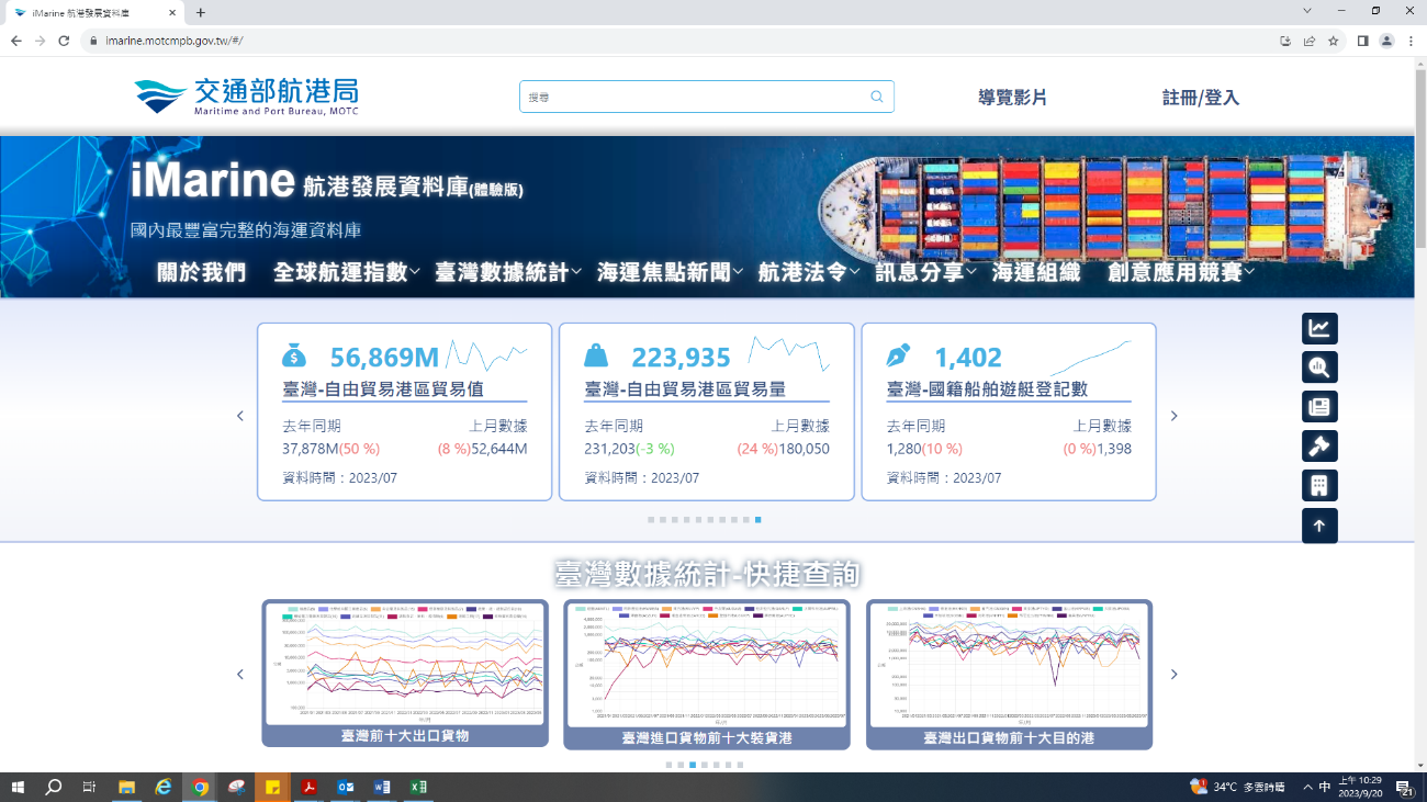 「iMarine 航港發展資料庫」全面改版 揪您來體驗