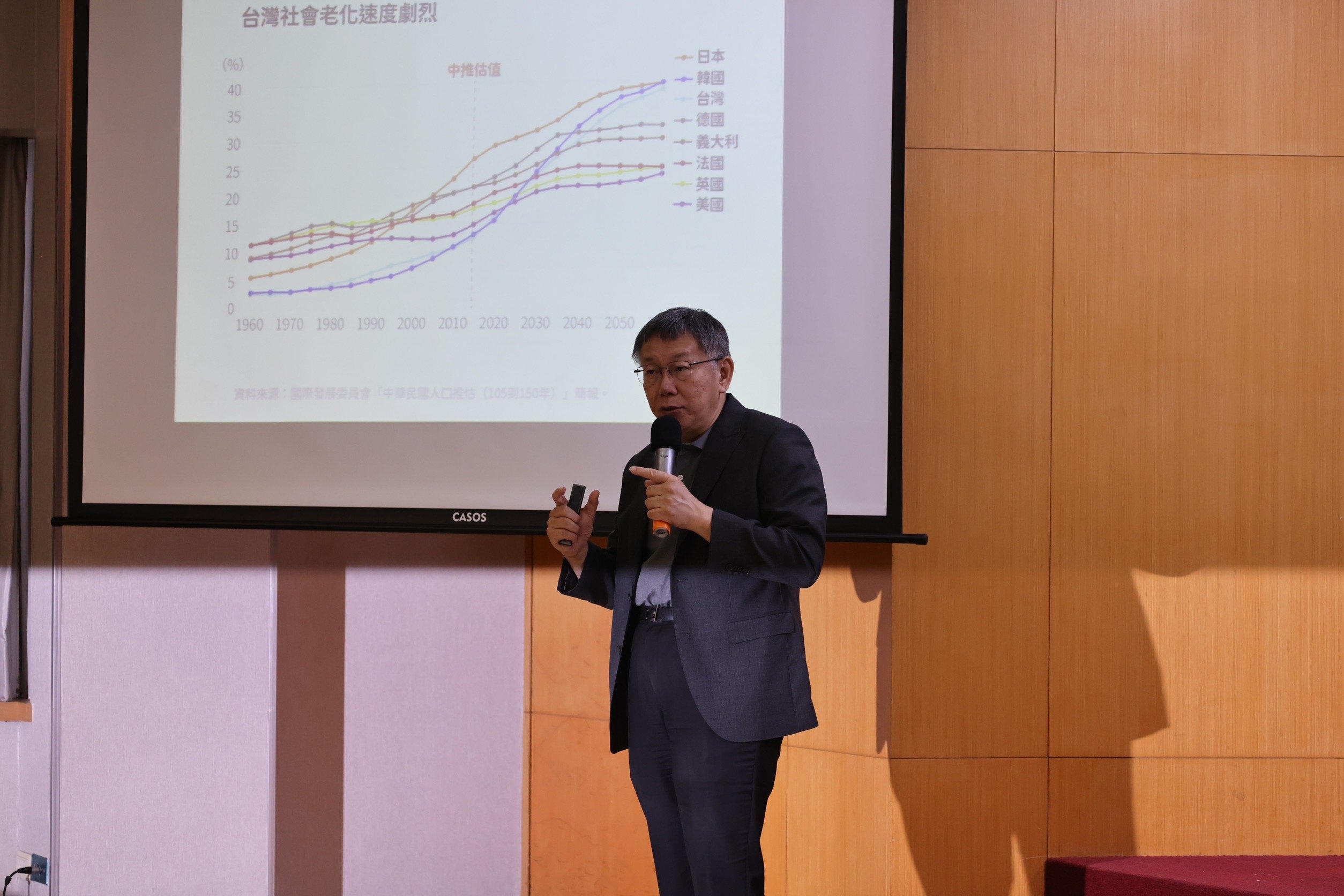 柯文哲長照政策發布記者會。林啟弘攝