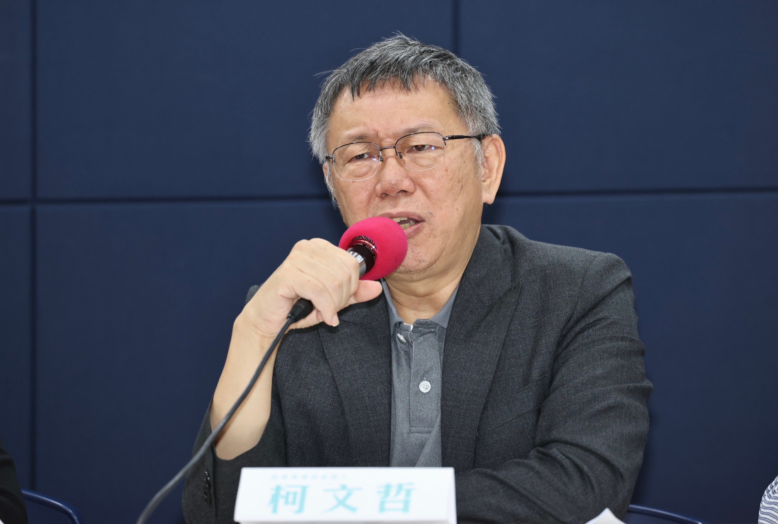 柯文哲為進口蛋動怒,批民進黨貪污。林啟弘攝