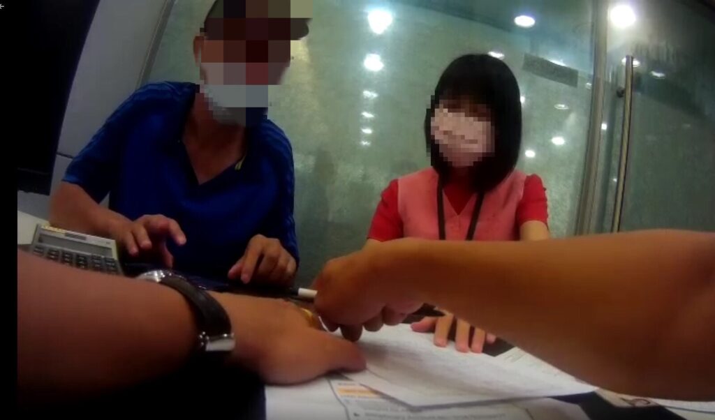 ▲圖說:銀行員警覺鄭男遭到詐騙,通報警方成功攔阻匯款 (圖/台中市政府提供)