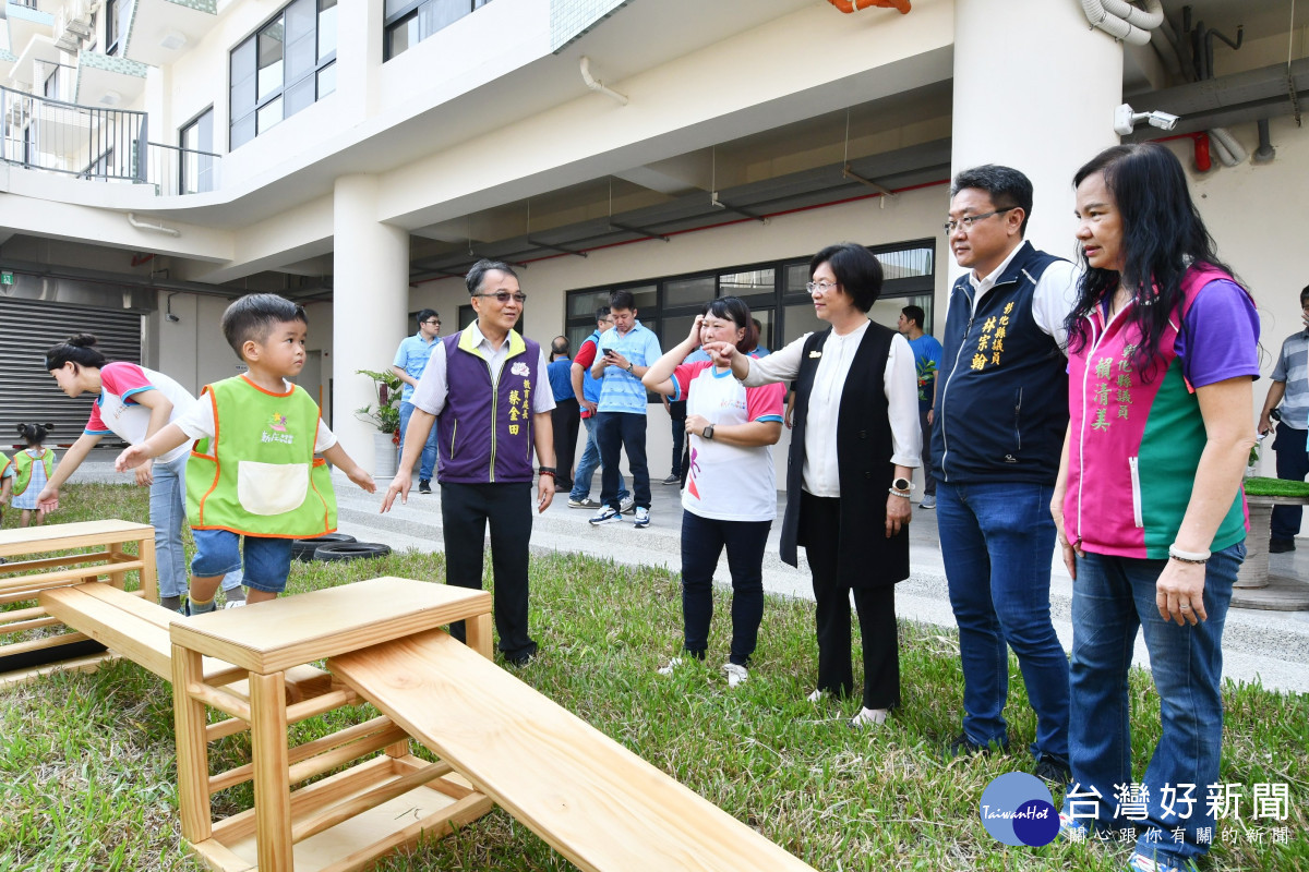彰化和美新庄國小勤學樓拆除重建3大棟校舍完工啟用。圖／記者鄧富珍攝