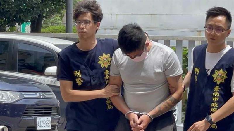 台南豪宅歹徒打劫直播主,竟是閨蜜設的局,圖為吳姓男子就逮。圖/讀者提供
