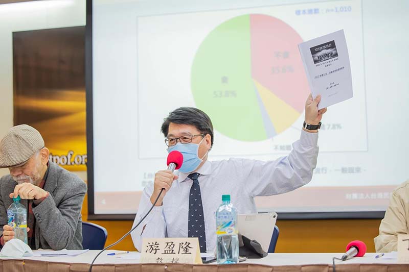 台灣民意基金會最新民調顯示,三腳督情況下,和上月相比,民進黨總統參選人賴清德支持度重挫10個百分點,顯示進口蛋風暴的殺傷力不小。圖/引自游盈隆臉書