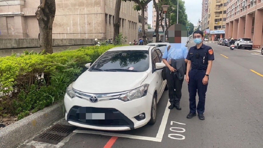 ▲圖說:林姓男子跑錯法院又找不到愛車,員警在5分鐘內尋獲林男自小客車 (圖/台中市政府提供)