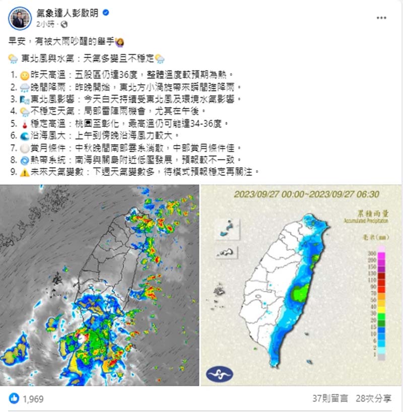 圖/取自彭啟明臉書