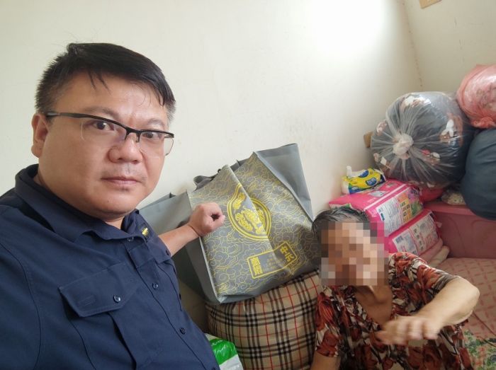 南聖宮提供普渡生活物資 長安警發送弱勢民眾