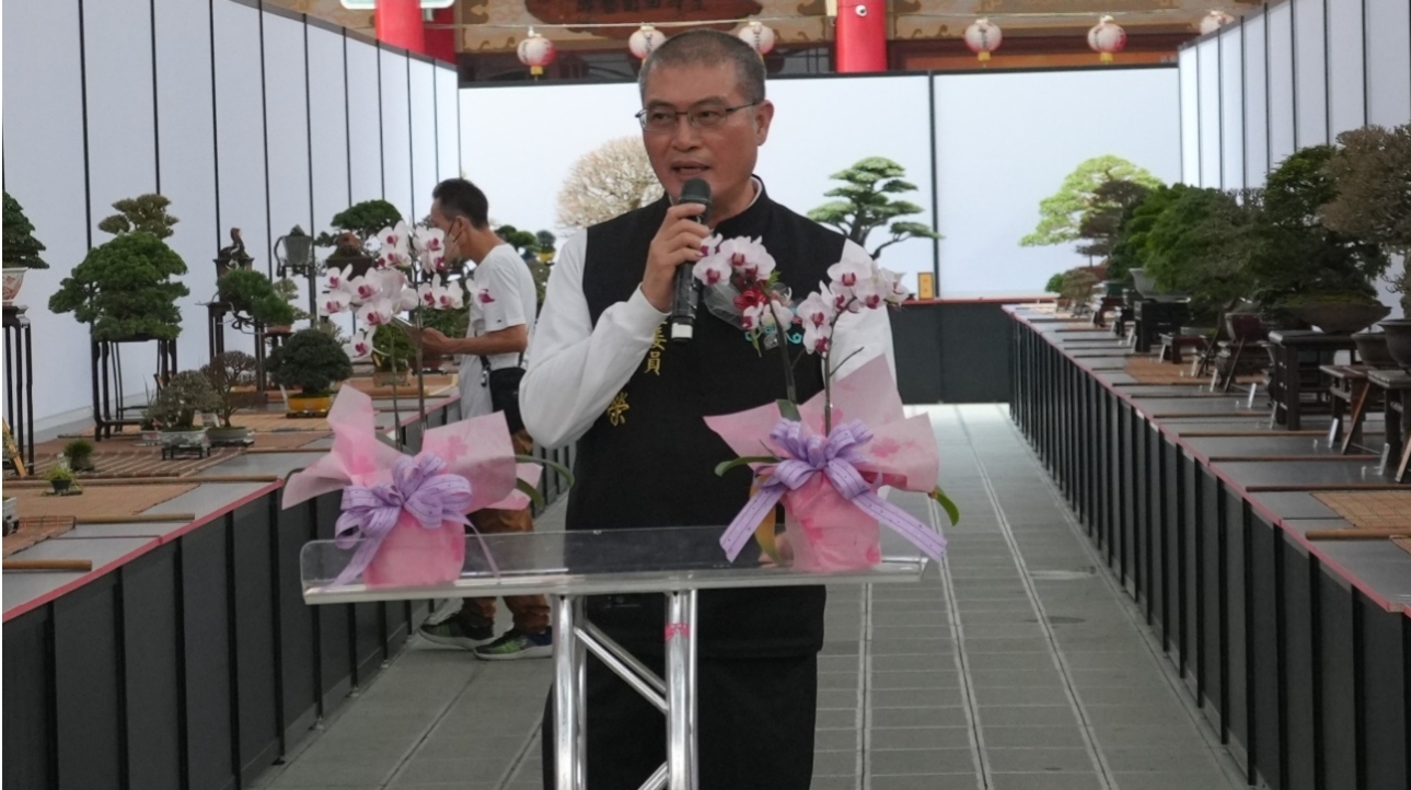 圖/「正統鹿耳門聖母廟」王增榮主委致詞。(記者 趙靜姸翻攝)