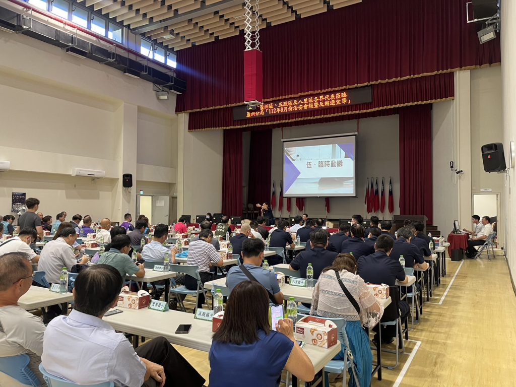 警方邀請各單位，宣導反賄選。(記者宋紹誠翻攝)