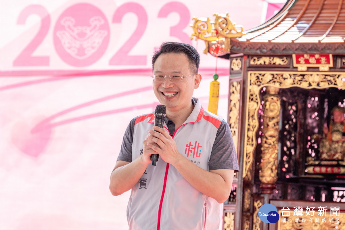桃園市副市長蘇俊賓於景福宮「桃園大廟遇到愛．月老牽線賜良緣」未婚聯誼活動中致詞。<br /><br /> 