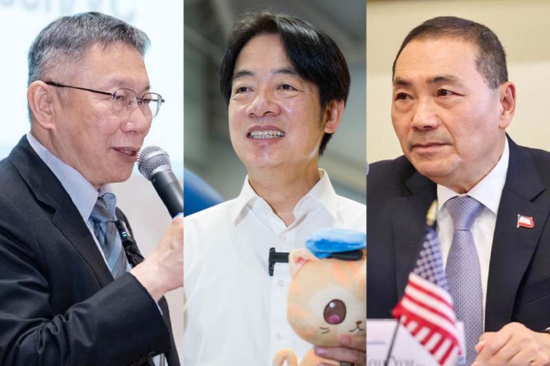總統大選最新民調顯示,賴柯差距縮小到不到2%,侯友宜則仍居第三。圖/取材自賴清德、柯文哲、侯友宜臉書