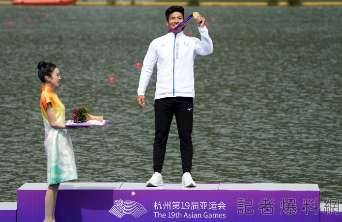 百分百奪金!亞運輕艇競速選手賴冠傑 決賽從第5衝上第1奪金 61 賴冠傑 亞運 金牌 輕艇