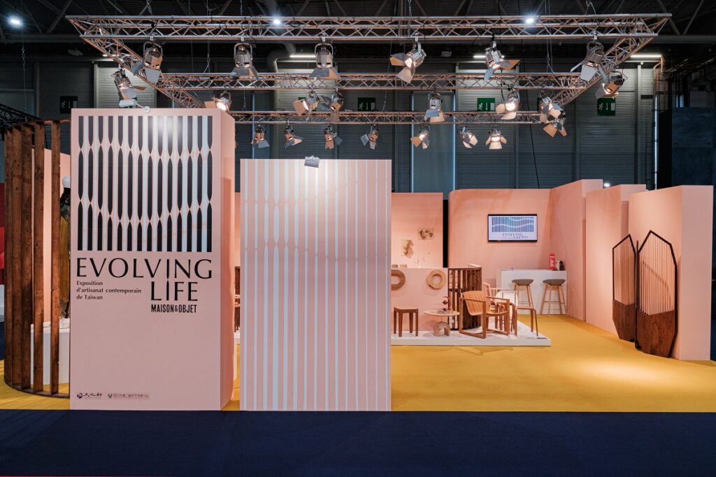 Maison & Objet臺灣館展區,邀集超過15組創作者與品牌、共計超過60件作品展出。(圖/工藝中心提供)