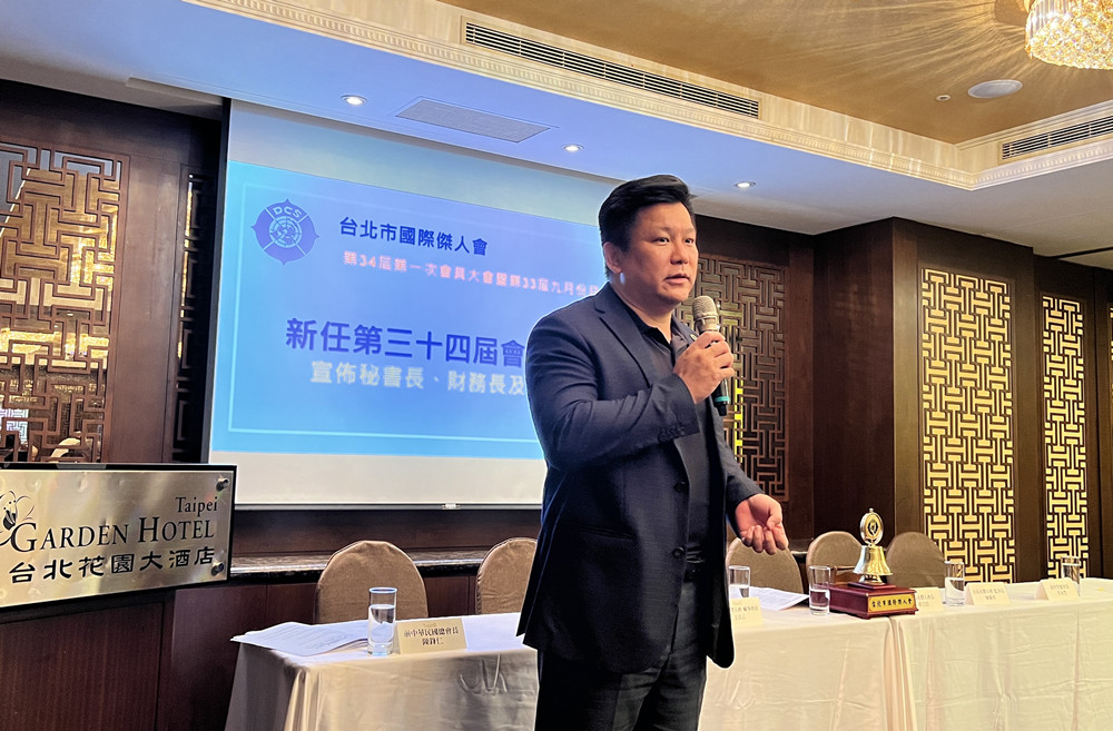 當選第34屆傑人會會長李國憲,將持續推動公益活動,發光發熱。(圖/台北市國際傑人會提供)