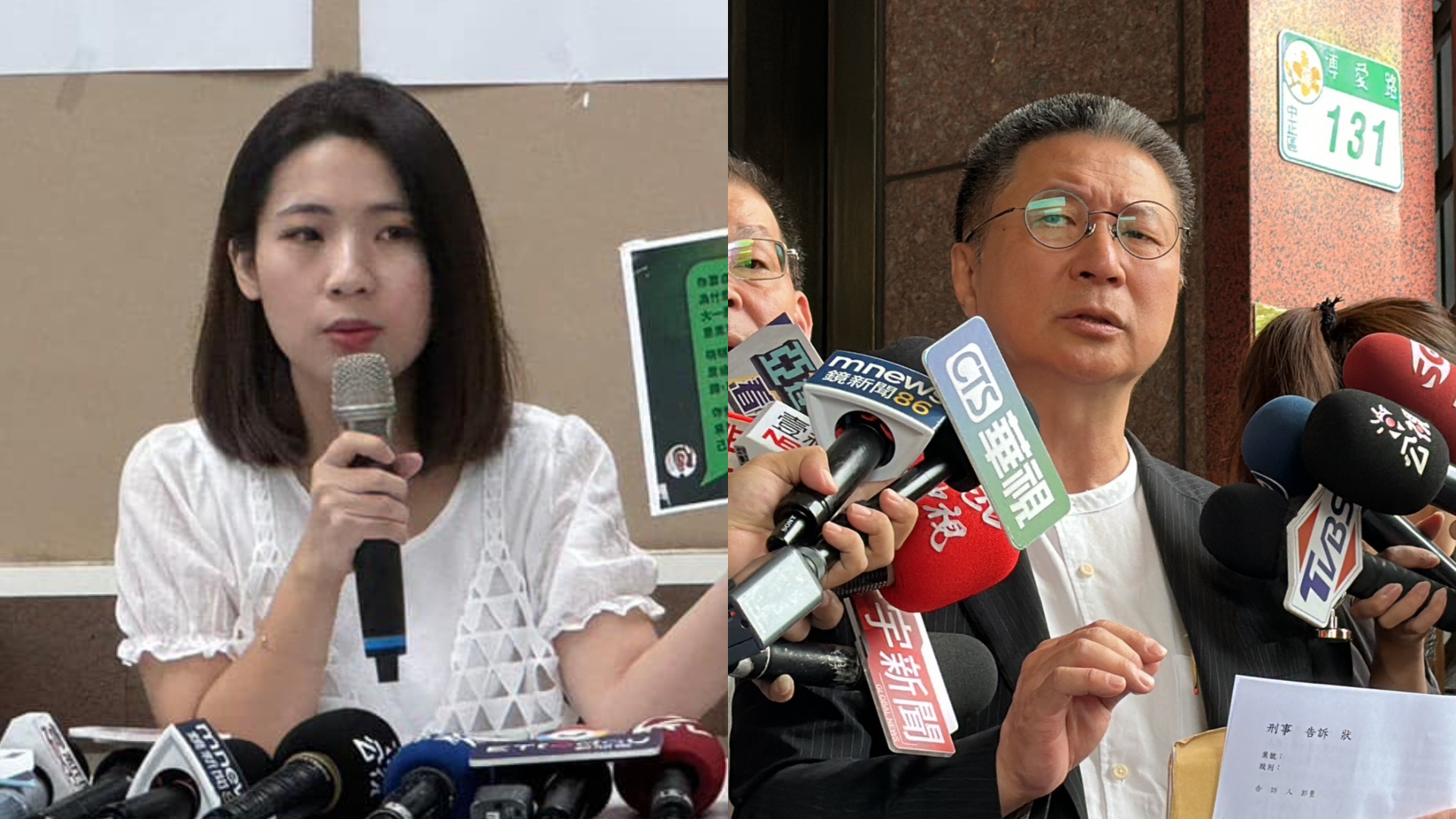 徐巧芯公布錄音檔,質疑郭璽見到潛艦國造有利可圖,打算另組公司標下第2至8艘標案。左翻攝徐巧芯臉書、右林啟弘攝
