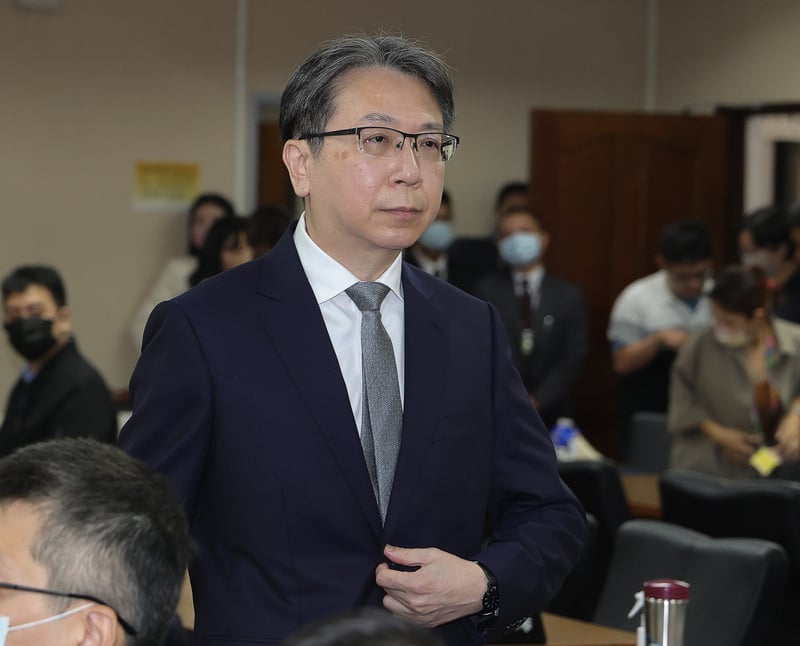 蔡明彥列席立院外交及國防委員會報告並備詢。中央社