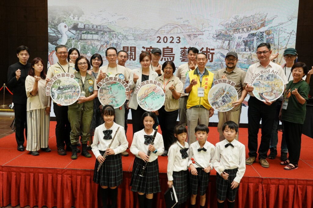 臺北市政府產業發展局吳副局長與主辦單位共同推廣關渡鳥藝術系列活動