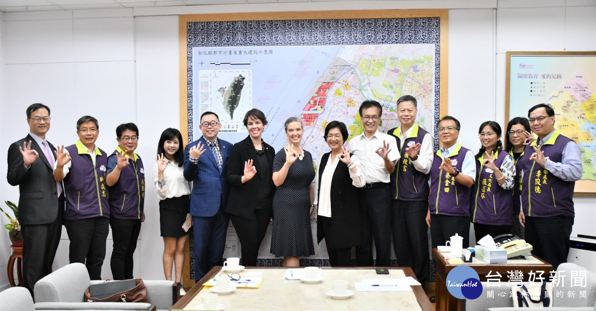 AIT處長孫曉雅訪彰縣府。圖／彰化縣政府提供
