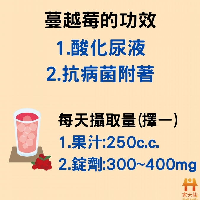 蔓越莓汁預防泌尿道感染