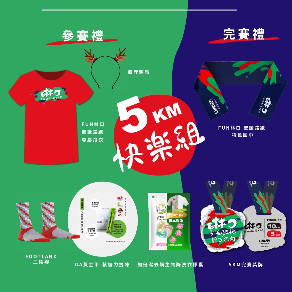 《圖說》分組 5公里快樂組物資包(參賽禮及完賽禮) 。〈林口區公所提供〉