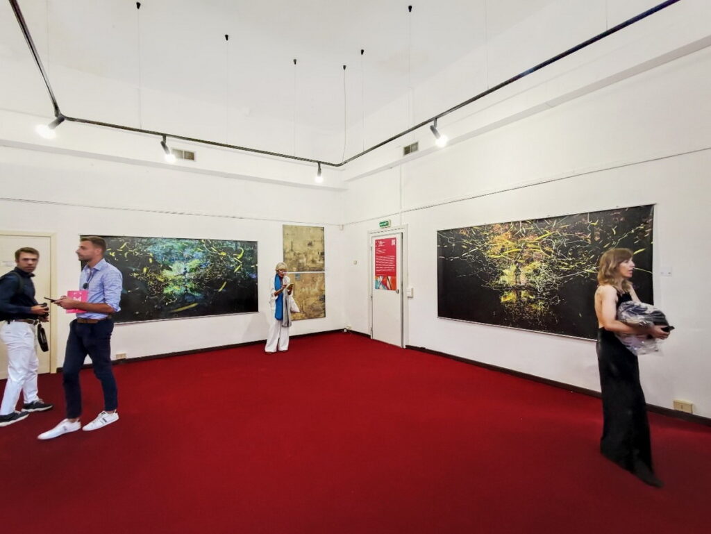 於威尼斯16世紀著名的宮殿 Albrizzi-Capello 宮共展出兩幅宜蘭極光系列作品