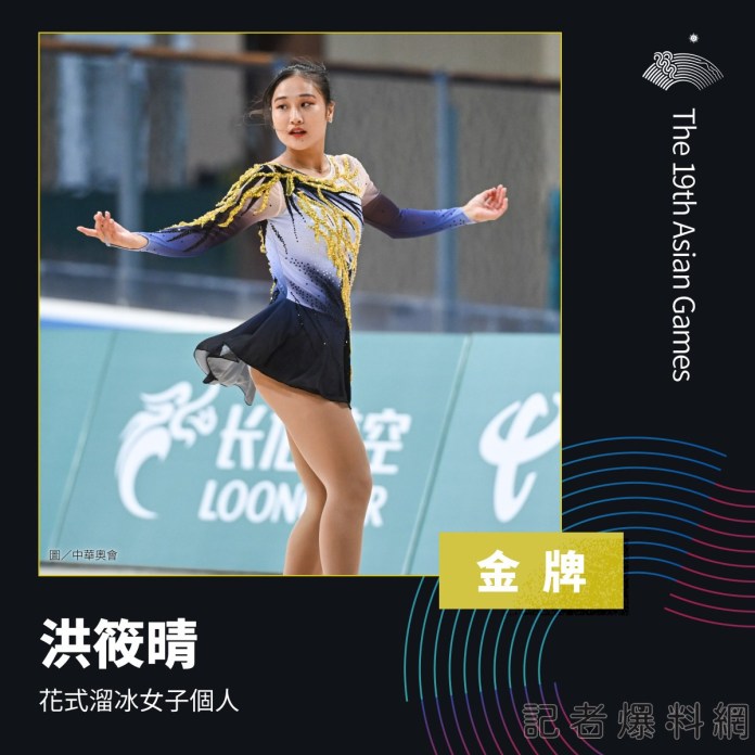 亞運再傳捷報!花式滑輪溜冰選手洪筱晴摘金 台灣入帳第18金 71 洪筱晴 亞運 金牌 滑輪溜冰