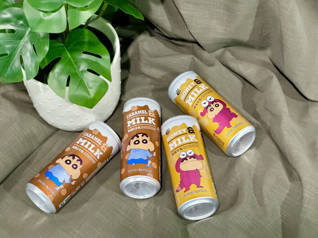 蠟筆小新風味牛乳焦糖與蜂蜜兩種口味