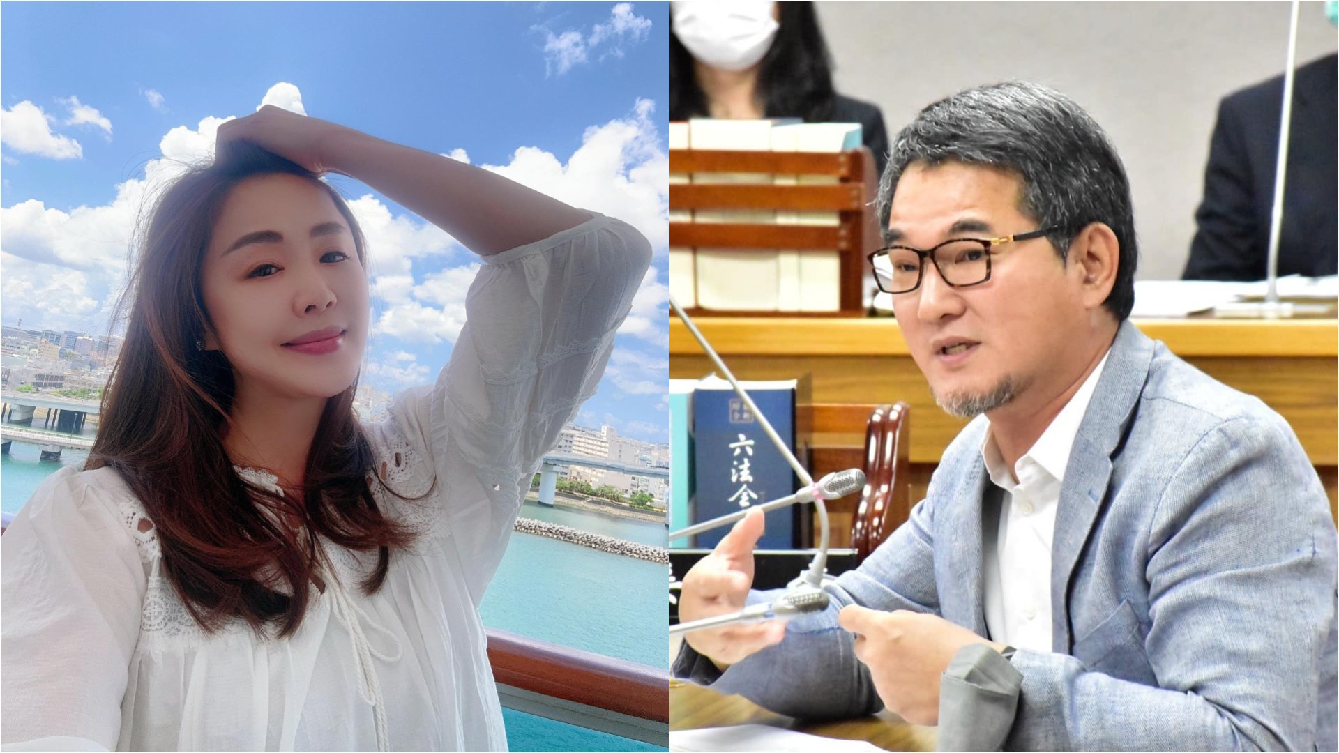 李婉鈺(左)曾和與劉建國(右)交往,如今還有可能兩人對戰選立委。翻攝兩人臉書