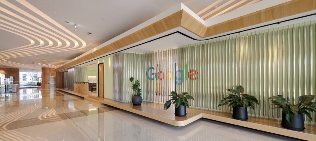 Google進駐位於板橋的台北遠東通訊園區的第一棟樓,已於110年1月啟用。(圖/新北市政府提供)