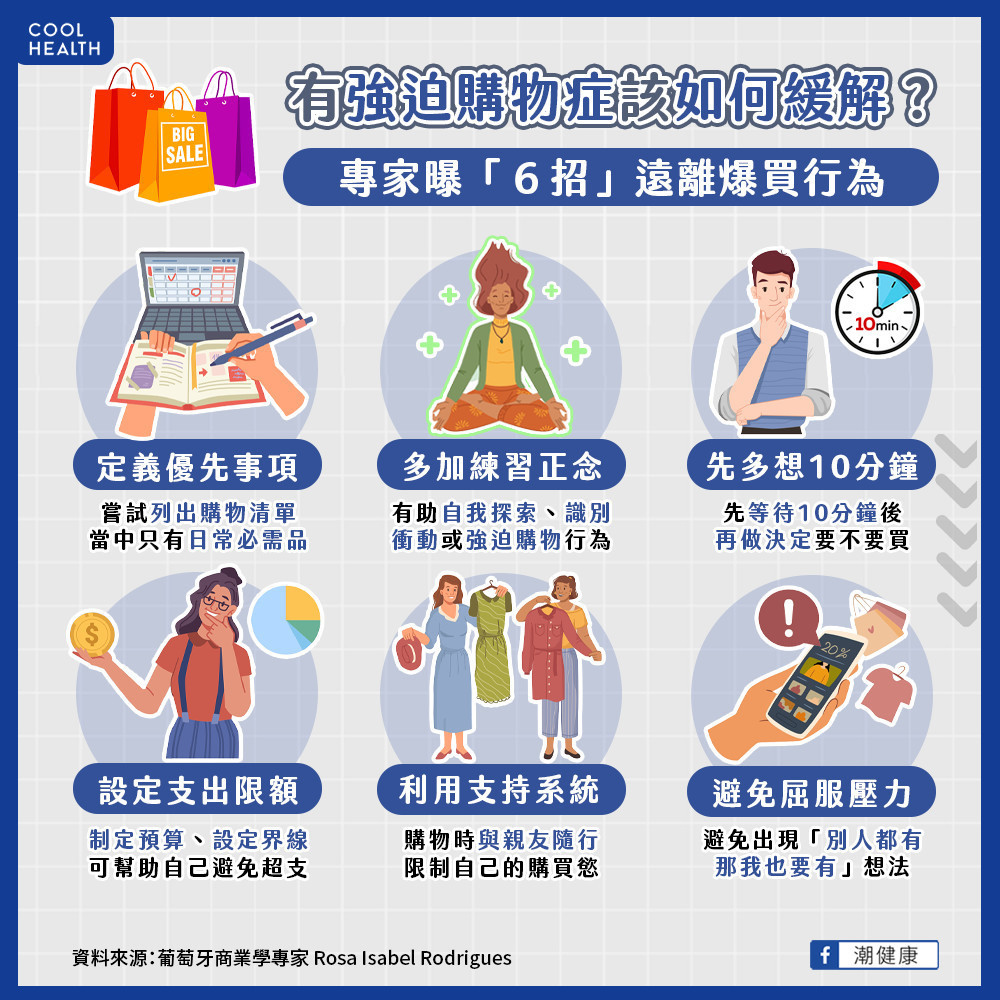 有強迫購物症該如何緩解? 專家曝「6招」遠離爆買行為 有強迫購物症該如何緩解? 專家曝「6招」遠離爆買行為