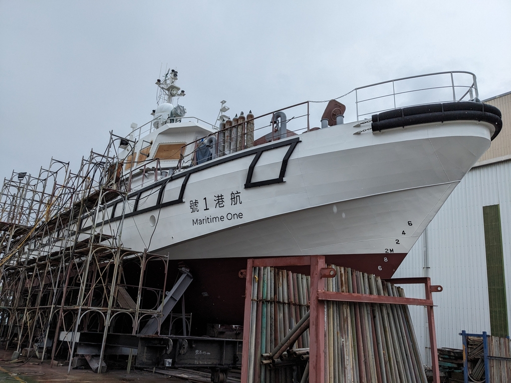 航港1號建造中工程照（圖：交通部航港局）
