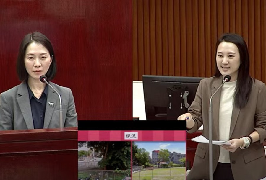 北市境外土地閒置數年 議員質疑市有資產淪蚊子地 276 耿葳質詢。(北市議會直播)